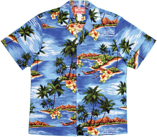 Lost Outrigger Island Men's Hawaiian Shirt